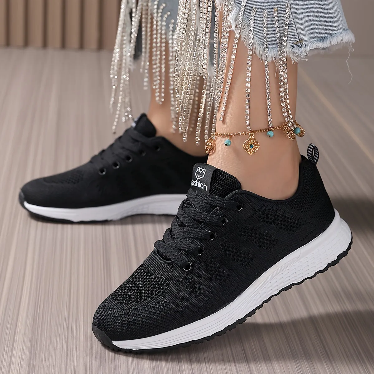 Womens Breathable Lightweight Sports Shoes for Running  Tennis