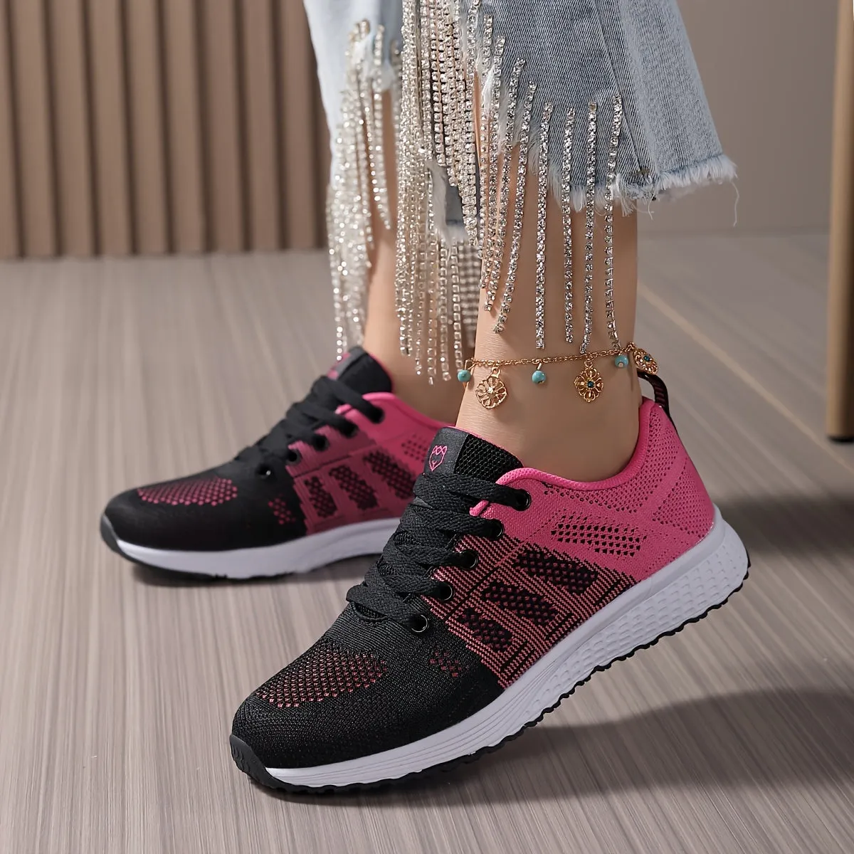Womens Breathable Lightweight Sports Shoes for Running  Tennis