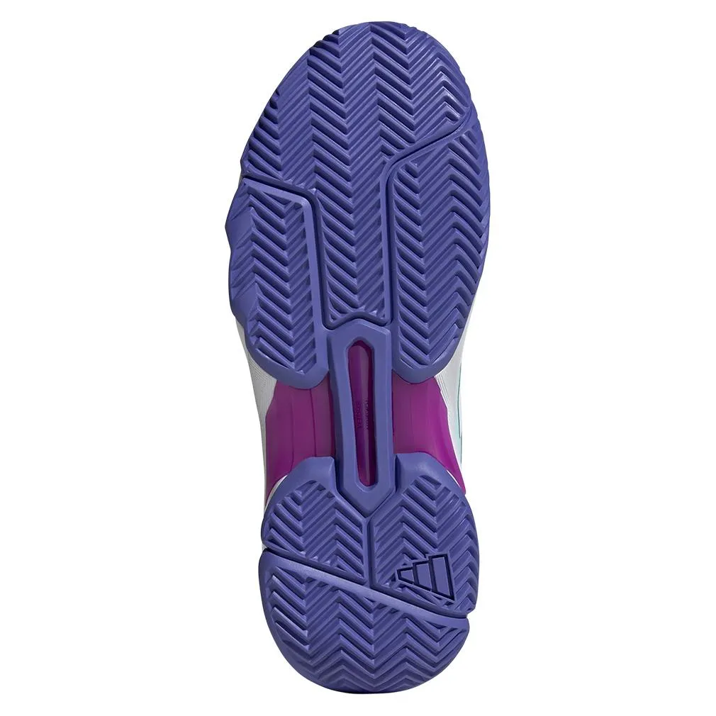 Womens CourtJam Control 3 Tennis Shoes Semi Flash Aqua and White