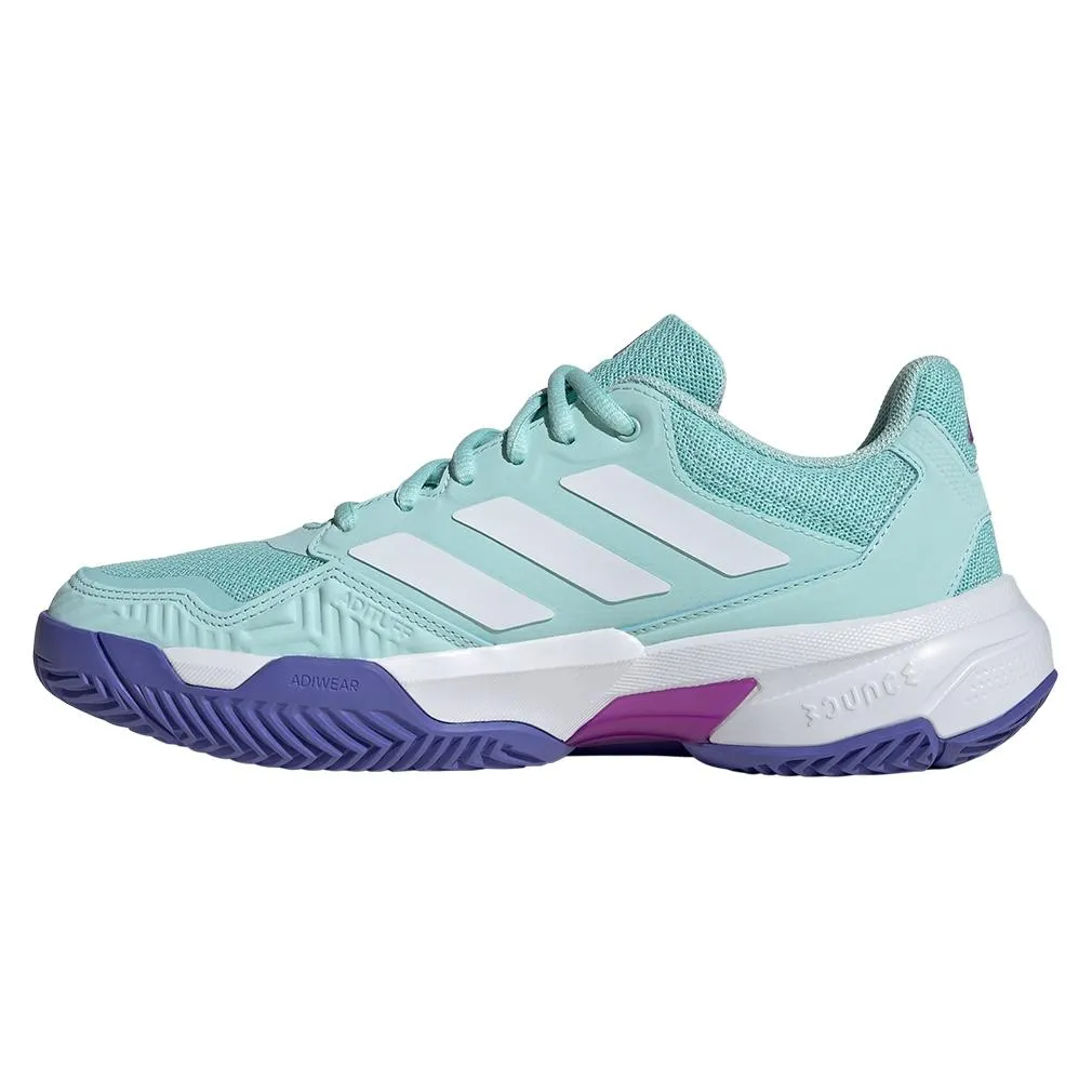 Womens CourtJam Control 3 Tennis Shoes Semi Flash Aqua and White