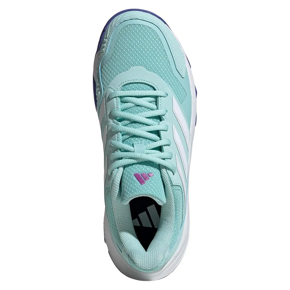 Womens CourtJam Control 3 Tennis Shoes Semi Flash Aqua and White