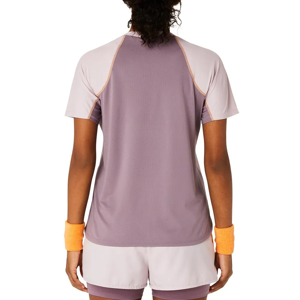 Women`s Game Short Sleeve Tennis Top Watershed Rose