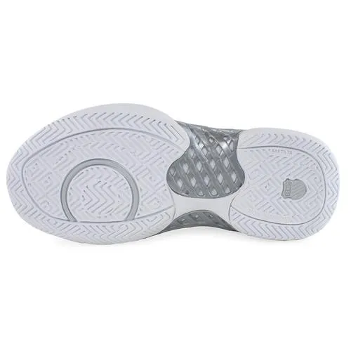 Women's HyperCourt Express Leather Tennis Shoes White and Silver