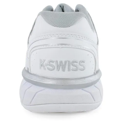 Women's HyperCourt Express Leather Tennis Shoes White and Silver