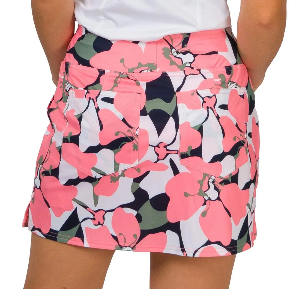 Women`s Mina 14 Inch Floral Tennis Skort Vibrant Floral Print