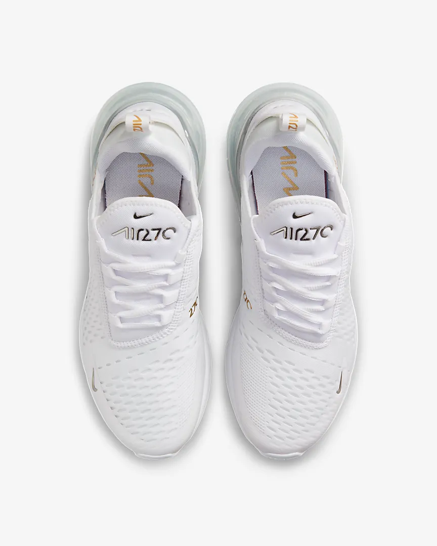 Women's Nike Air Max 270 ESS White Metallic Gold DM3080-100