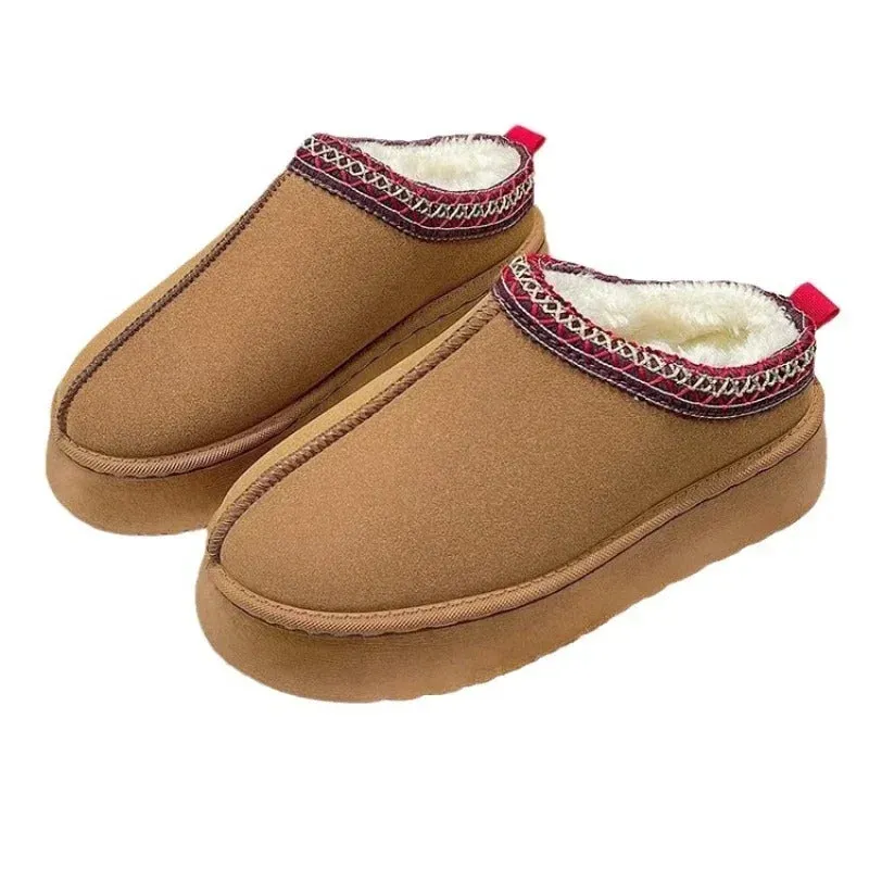 Women's Thick Sole Closed-Toe Winter Fashion Indoor Slippers