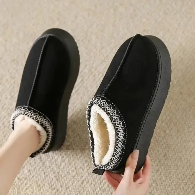Women's Thick Sole Closed-Toe Winter Fashion Indoor Slippers